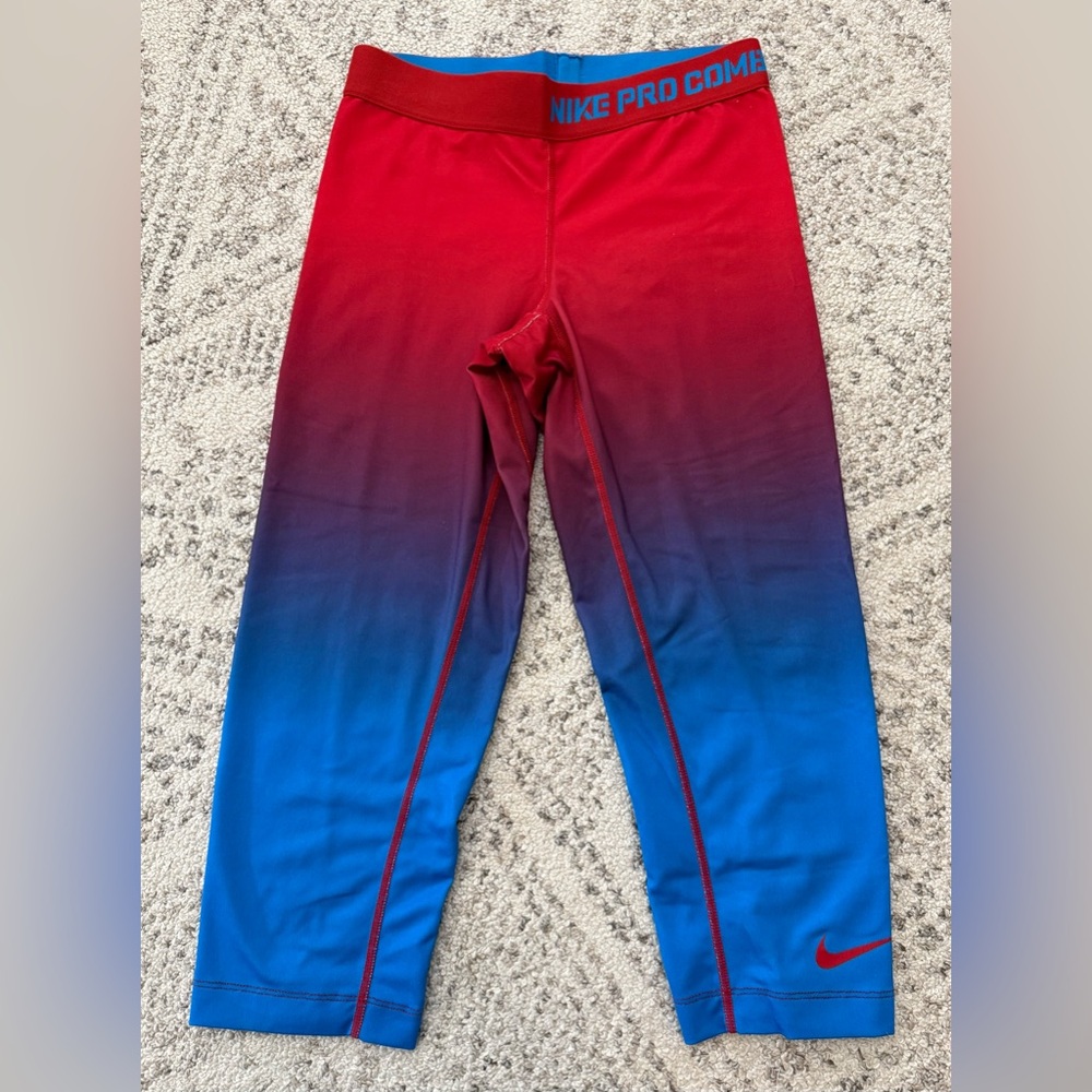 Nike Pro Combat Compression Crop Leggings Ombré Dri-Fit Sz XS Ladies